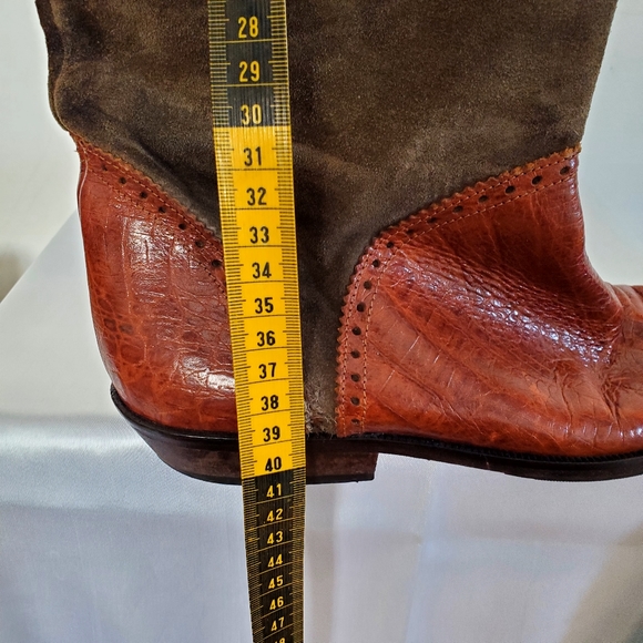 Vintage Mondi Leather & Suede Riding Boots - Picture 10 of 11